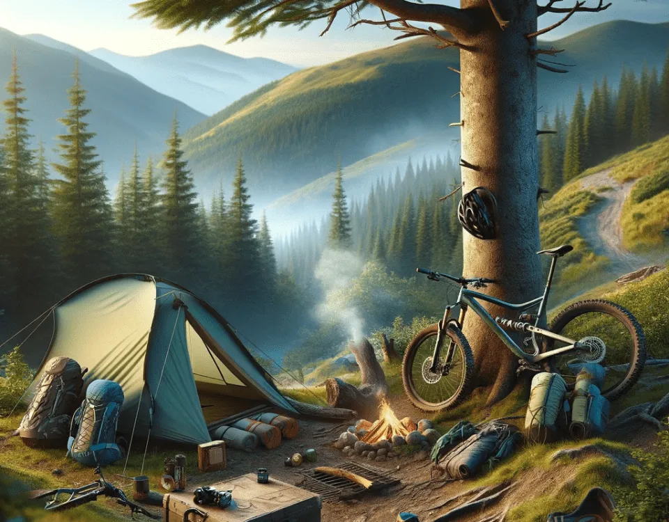 mountain trail bike camping